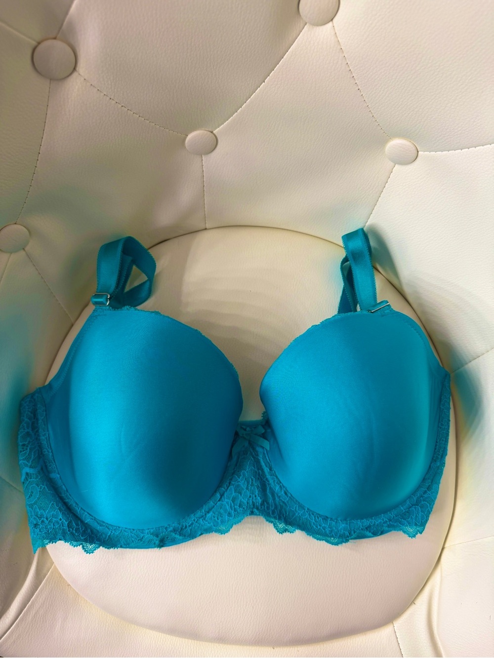 Victoria's Secret Dream Angels Demi Bra Teal Lace-Trim NWT